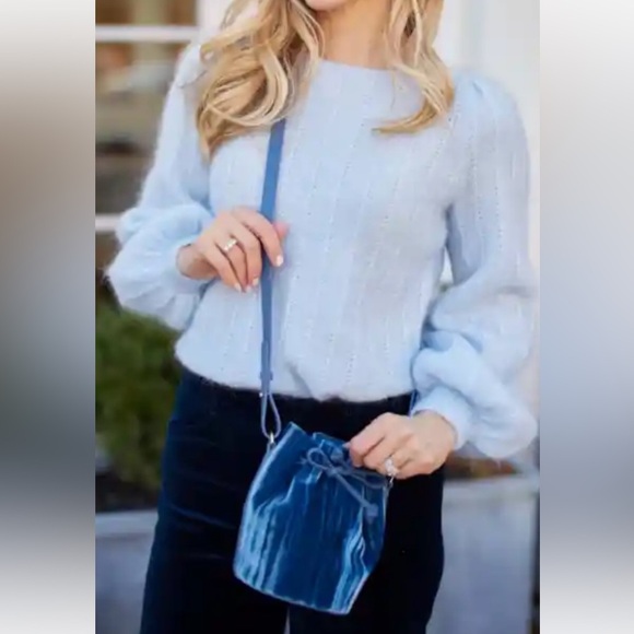 NWT sezane velour bucket bag - so cute! - Picture 1 of 12